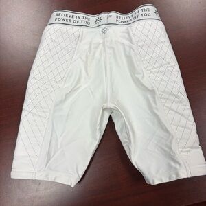 White Softball Compression Shorts